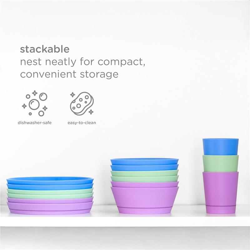 Ubbi - Plate Set with Interchangeable Suction Base for Babies and Toddlers, 2 Pack, Polaris Blue Image 5