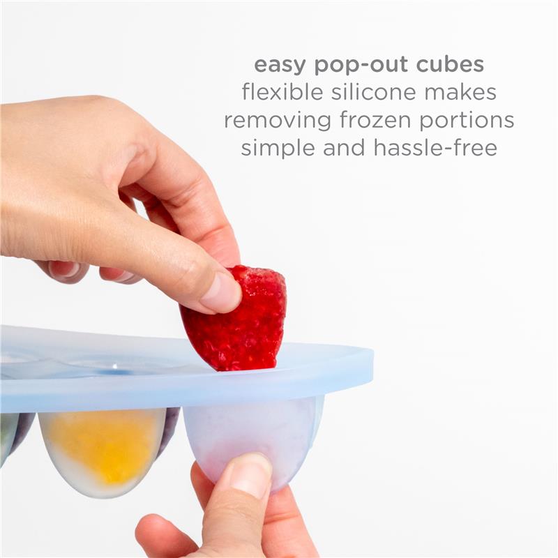 Ubbi - Smoothie Purple & Sugar Snap Green Feeder & Freezer Tray Set Image 3