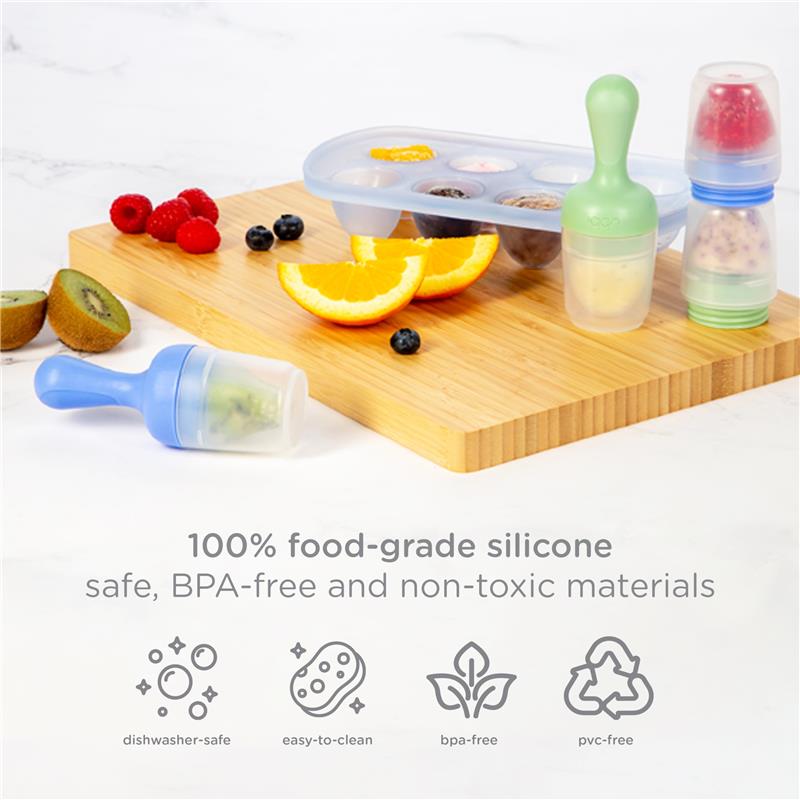 Ubbi - Smoothie Purple & Sugar Snap Green Feeder & Freezer Tray Set Image 5