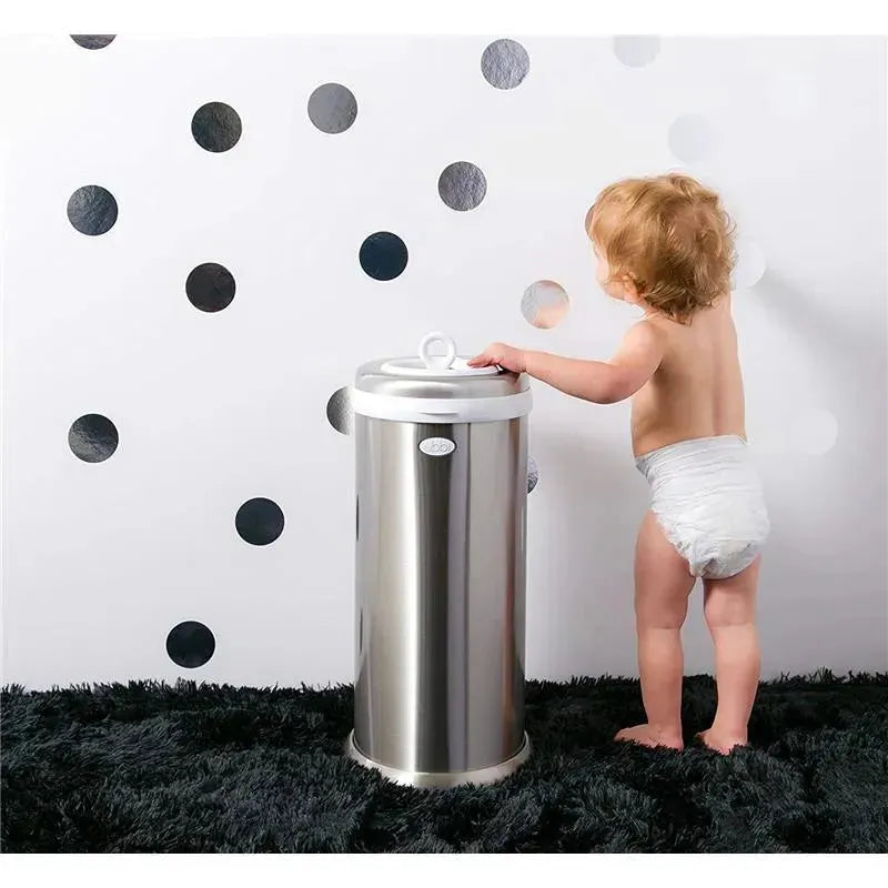 Ubbi - Steel Odor Locking Diaper Pail, Chrome Image 7