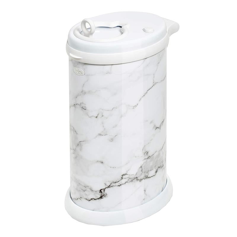 Ubbi - Steel Diaper Pail, Odor Locking, No Special Bag Required, Marble Image 1