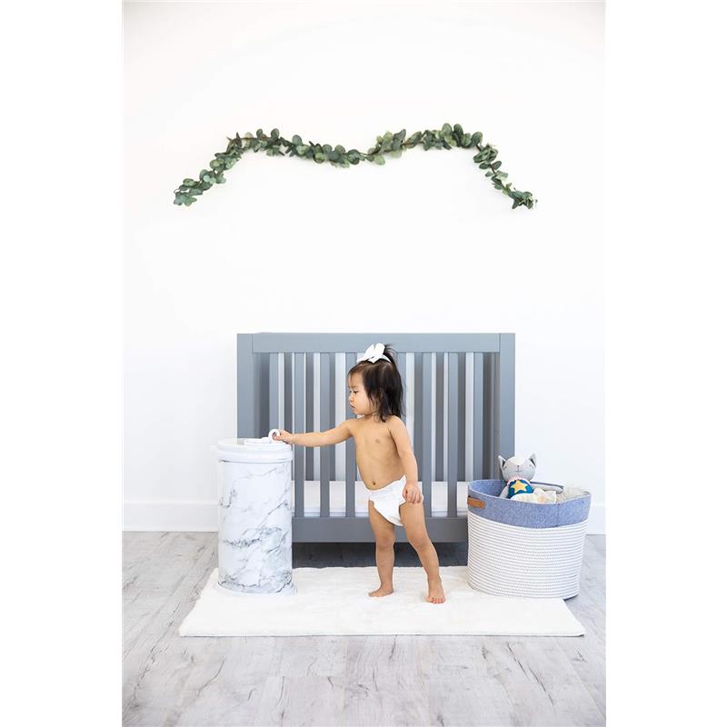 Ubbi - Steel Diaper Pail, Odor Locking, No Special Bag Required, Marble Image 4