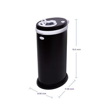 Ubbi - Steel Diaper Pail, Odor Locking, No Special Bag Required, Matte Black Image 2