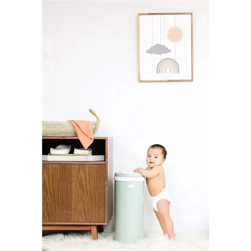 Ubbi - Steel Odor Locking Diaper Pail, Sage Green Image 6