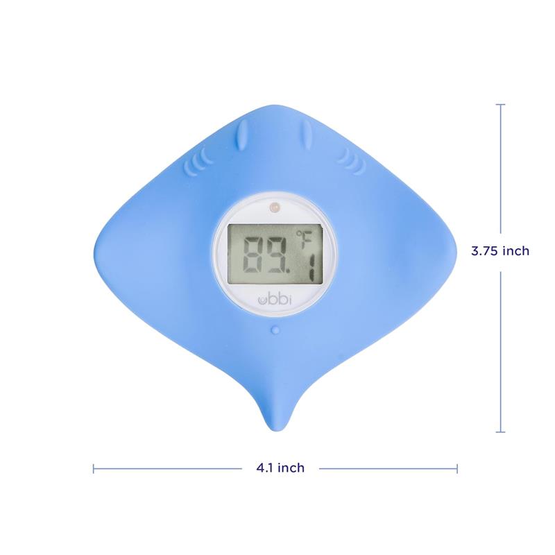 Ubbi - Stingray Baby Bath Thermometer for Newborns and Infants, Floating Silicone,Blue Image 3