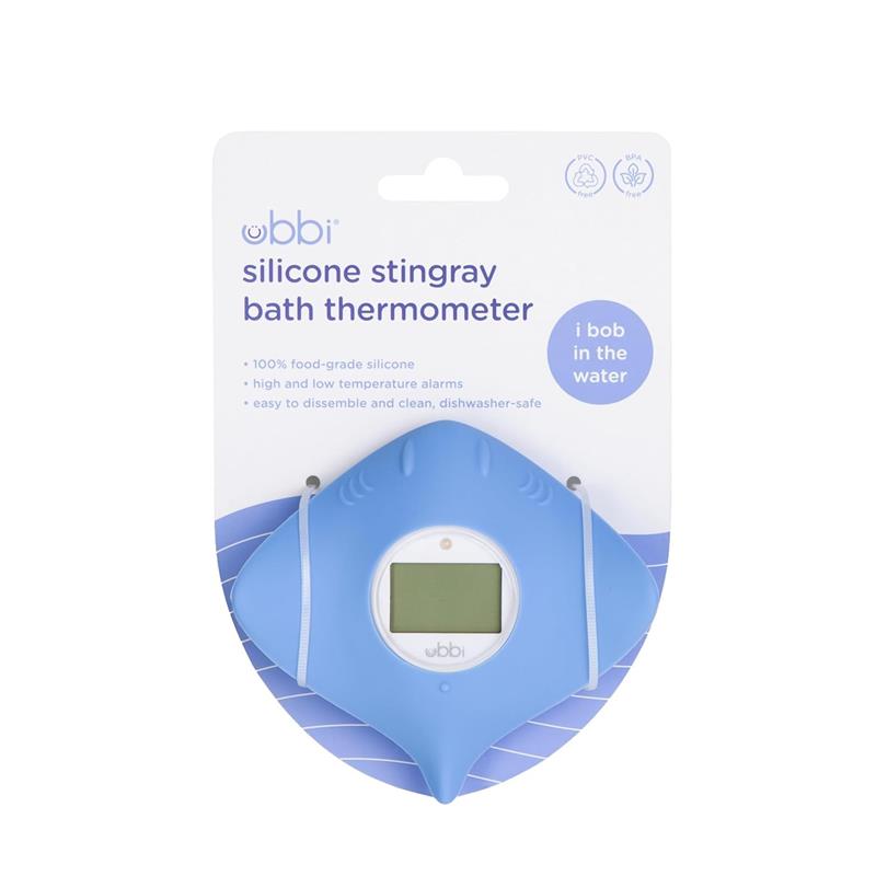 Ubbi - Stingray Baby Bath Thermometer for Newborns and Infants, Floating Silicone,Blue Image 8