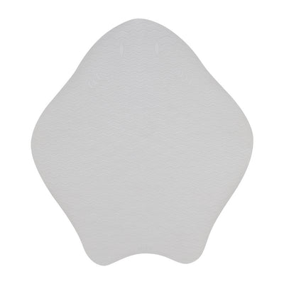 Gray stingray-shaped bath mat for babies, featuring a textured surface to prevent slipping during bath time.