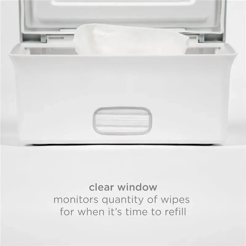 Ubbi - Wipes Dispenser with Weighted Plate and Secure Seal, Taupe Image 2