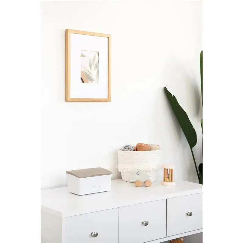 Ubbi - Wipes Dispenser with Weighted Plate and Secure Seal, Taupe Image 5