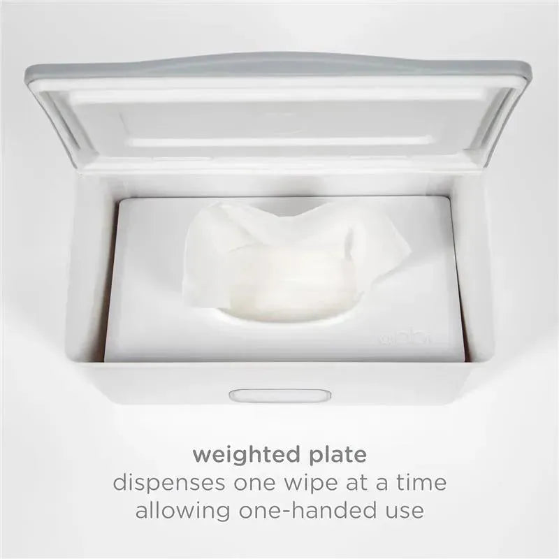 Ubbi - Wipes Dispenser with Weighted Plate and Secure Seal, Taupe Image 7