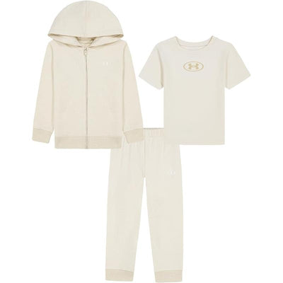 Under Armour 3Pk Hoodie Pant Set, Sandstorm Heather Image 1