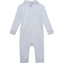 Under Armour - Baby Boy Stripe Polo Coverall, Mod Gray Image 2