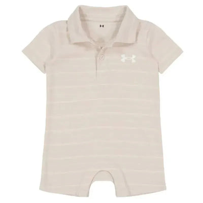 Under Armour - Baby Neutral Polo Shortall Stripes, Ivory Image 1
