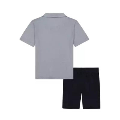 Under Armour Kids - Boy Short Sleeve Polo Short Set, Steel Image 2