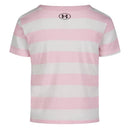 Under Armour Kids - Girl Athletics Club Stripe Tee Pink & White Image 2
