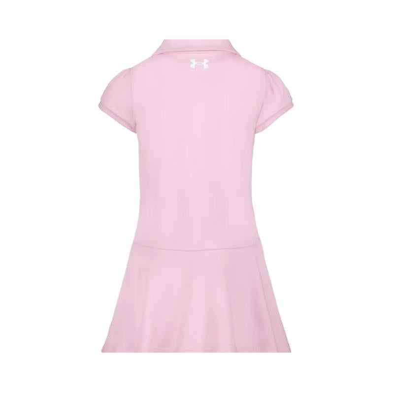 Under Armour Toddler Girl Short Sleeve Polo Dress, Prime Pink Image 2