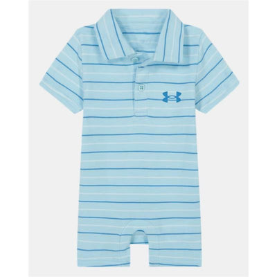 Under Armour - Short Sleeve Stripe Polo Shortall Comb Cotton, Stream Image 1