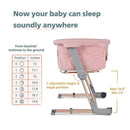 Unilove - Hug Me Plus 3-In-1 Bedside Sleeper, Plum Pink Image 6
