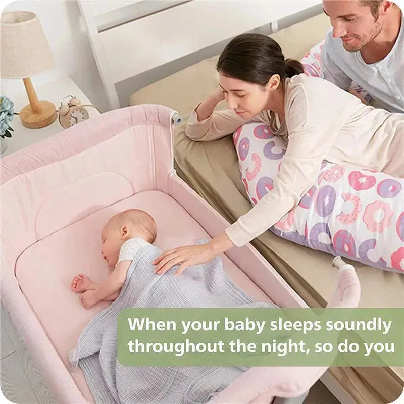 Unilove - Hug Me Plus 3-In-1 Bedside Sleeper, Plum Pink Image 7