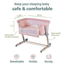 Unilove - Hug Me Plus 3-In-1 Bedside Sleeper, Plum Pink Image 5
