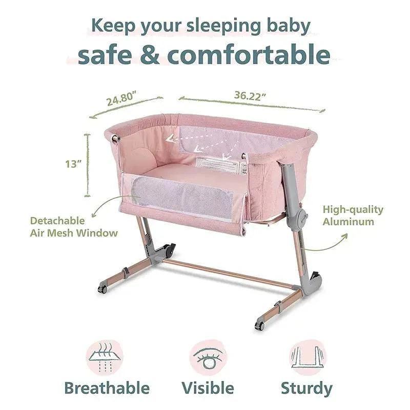 Unilove - Hug Me Plus 3-In-1 Bedside Sleeper, Plum Pink Image 5