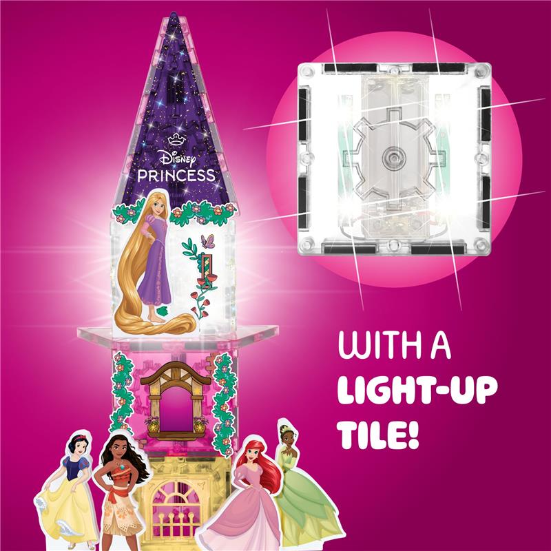 United Pacific Designs 24Pk Tytan Disney PrincessTower Magnetic Tile Kit Image 7