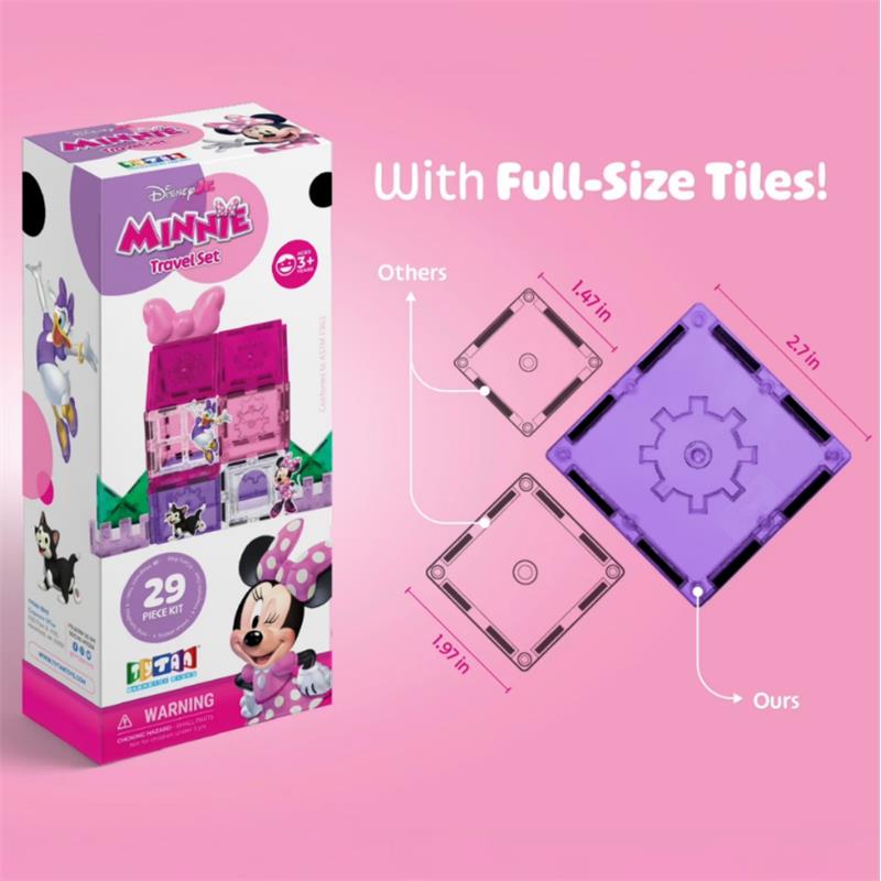 United Pacific Designs Tytan Disney Minnie Trvl Magnetic Tile Kit Image 3
