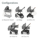 UPPAbaby Bassinet/Compatible with Vista, Cruz, Ridge, Minu Strollers/Overnight Sleep Solution/Mattress, Sheet, and Bug Shield Included/Theo (Dark T Image 6