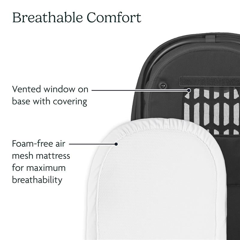 UPPAbaby - Bassinet V3, Compatible with Vista, Cruz, Ridge, Minu Strollers, Greyson (Charcoal Mélange/Carbon Frame) Image 3