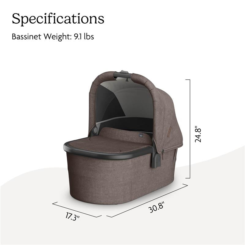 Uppababy Bassinet V3, Owen (Mocha Mélange/Carbon Frame) Image 7
