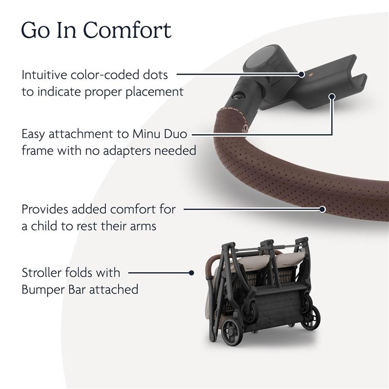 UPPAbaby Bumper Bar for Minu Duo Stroller, Chestnut Image 3