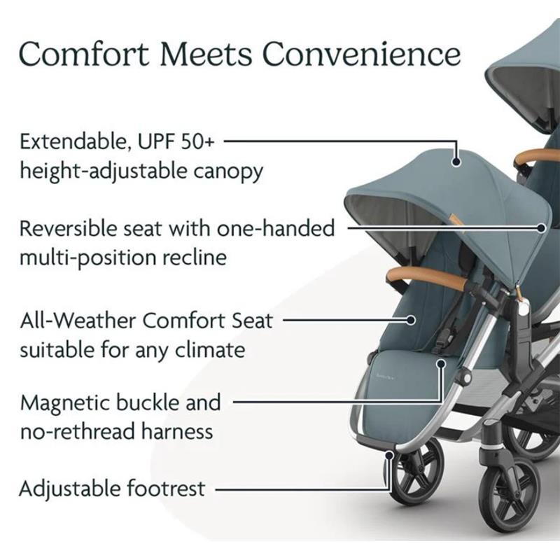 Uppababy - Callum Vista V3 Stroller | Callum Rumbleseat | Upper Adapters Image 8