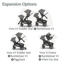 Uppababy - Callum Vista V3 Stroller | Callum Rumbleseat | Upper Adapters Image 9