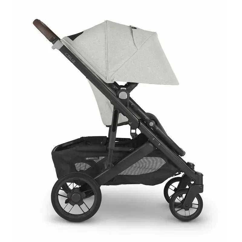 Uppababy - Cruz V2 Stroller, Anthony (Carbon/Chestnut Leather/White & Grey Chenille) Image 6