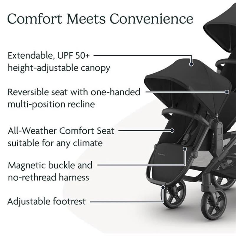 Uppababy - Jake Vista V3 Stroller | Jake Rumbleseat | Upper Adapters Image 12