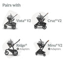 Uppababy - Jake Vista V3 Stroller | Jake Rumbleseat | Upper Adapters Image 13