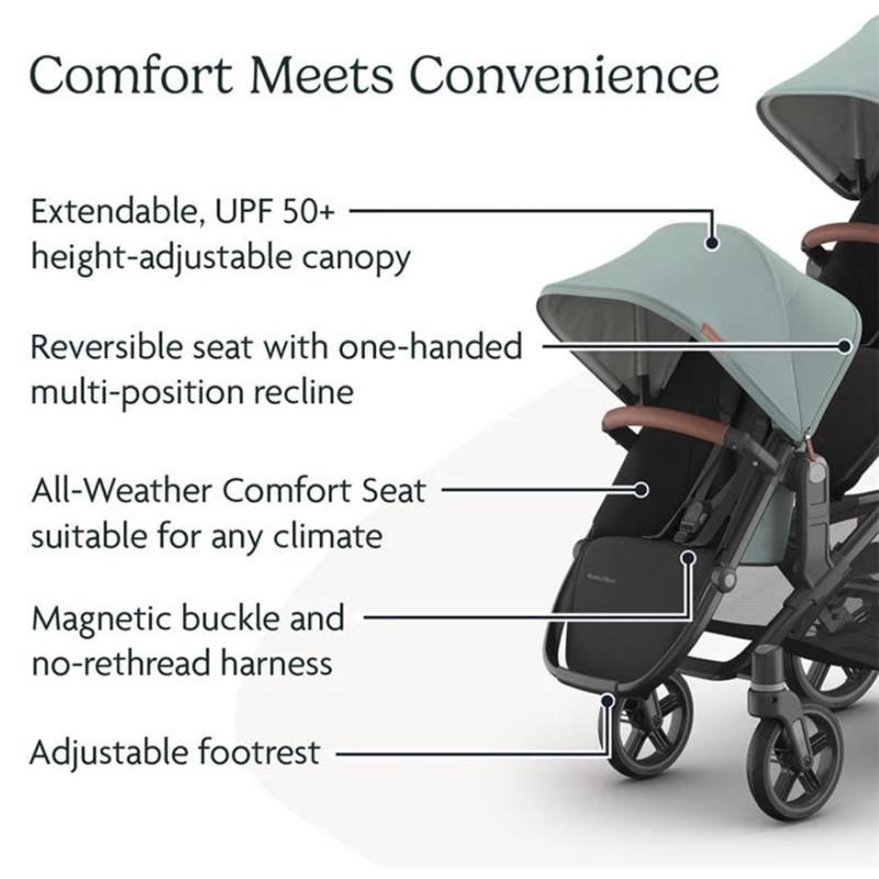 Uppababy - Kenzi Vista V3 Stroller | Kenzi Rumbleseat | Upper Adapters Image 7