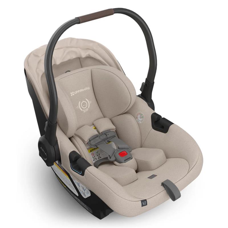 Uppababy Mesa V3 Infant Car Seat Ada, Sandstone Melange | Chestnut Leather Image 2