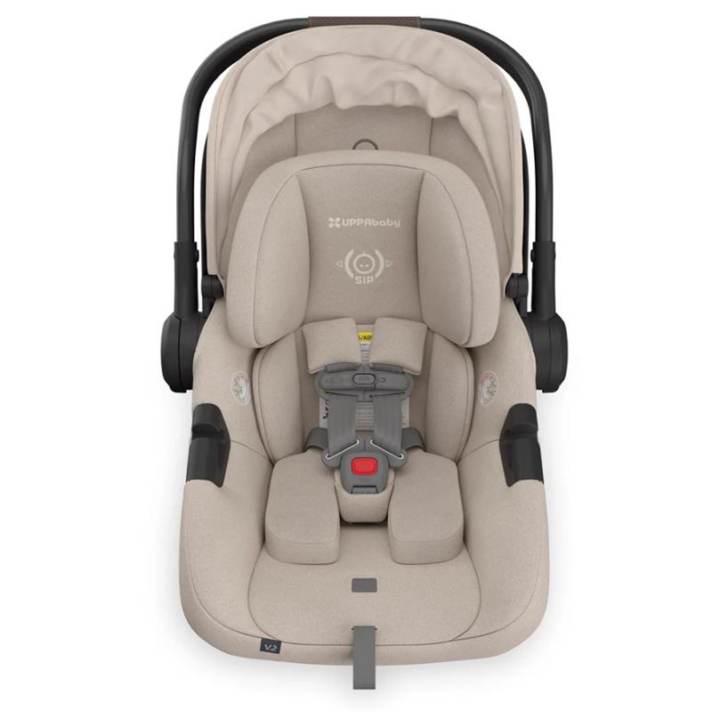 Uppababy Mesa V3 Infant Car Seat Ada, Sandstone Melange | Chestnut Leather Image 3