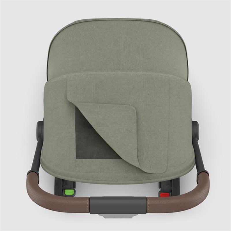 Uppababy Minu V3 Compact Stroller, Evelyn, Meadow Green | Carbon Frame | Chestnut Leather Image 13