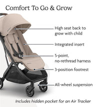 Uppababy Minu V3 Stroller Ada, Sandstone Melange | Chestnut Leather Image 2