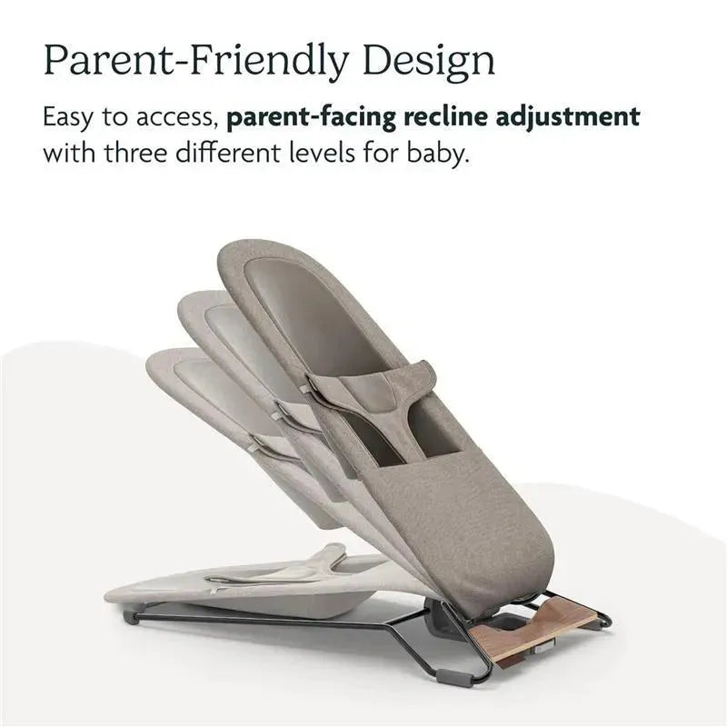 Uppababy - Mira 2-In-1 Bouncer And Seat, Charlie - Sand Mélange | Silver Frame | Birch Wood Image 8