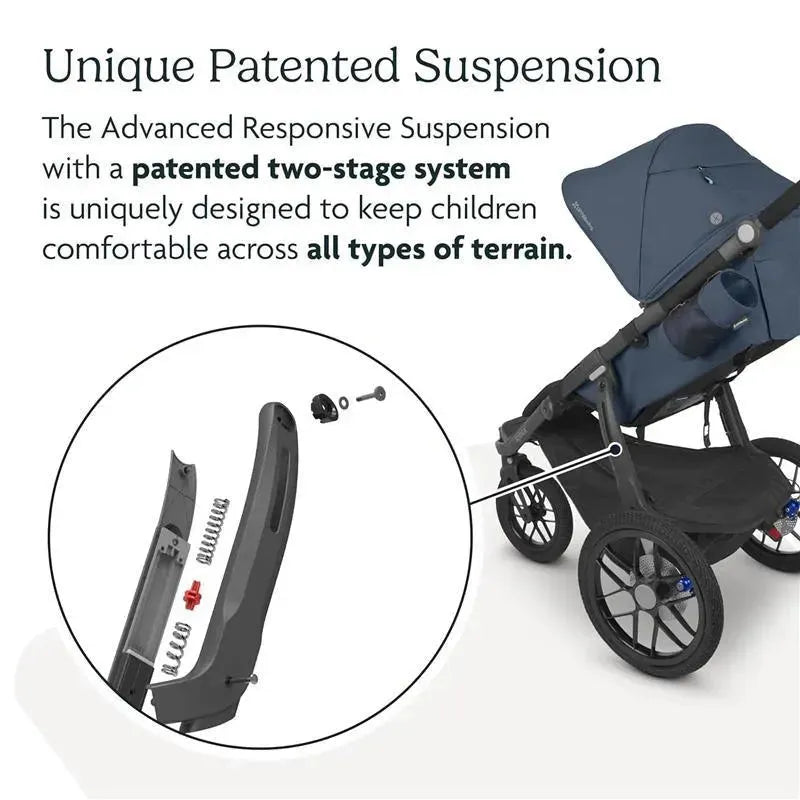 Uppababy - Ridge Jogging Stroller, Theo (Dark Taupe/Carbon Frame) Image 3