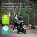 UPPAbaby Ridge V2 Jogging Stroller, Evelyn (Meadow Green/Carbon Frame) Image 3