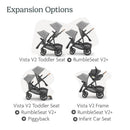 UPPAbaby - RumbleSeat V2+ Alice - Dusty Pink | Silver Frame | Saddle Leather Image 6