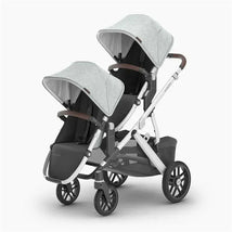 Uppababy - RumbleSeat V2+ Stella - Grey Brushed Mélange | Silver Frame | Chestnut Leather Image 2