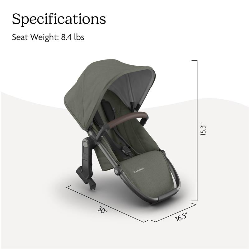 Uppababy - Rumbleseat V3, Evelyn (Meadow Green/Graphite Frame/Chestnut Leather) Image 7