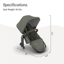 Uppababy - Rumbleseat V3, Evelyn (Meadow Green/Graphite Frame/Chestnut Leather) Image 7