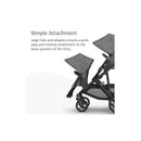 Uppababy - Rumbleseat V3, Julian (Dusty Blue Mélange/Carbon Frame/Chestnut Leather) Image 2