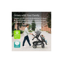 Uppababy - Rumbleseat V3, Julian (Dusty Blue Mélange/Carbon Frame/Chestnut Leather) Image 5